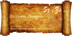 Szilasy Zsombor névjegykártya