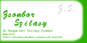 zsombor szilasy business card